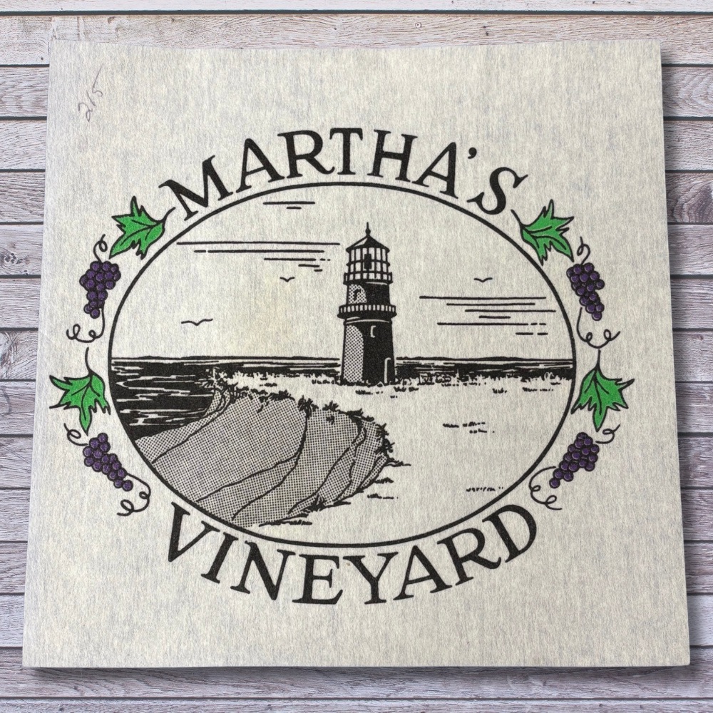 Vtg Martha’s Vineyard Salesman Sample Felt Art Sheet 12x12 80s-90s Wall Decor
